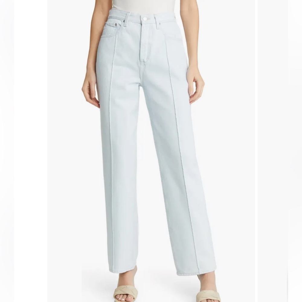 AG Clove Pintuck High Waist Straight leg jeans 31